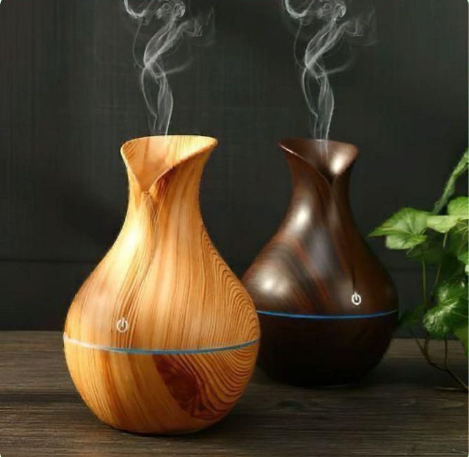 Ultrasonic Wooden Aromatherapy USB Humidifier Essential Oil Diffuser image