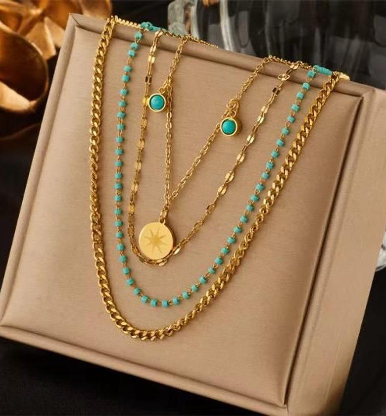 Turquoise Star Layered Necklace  image