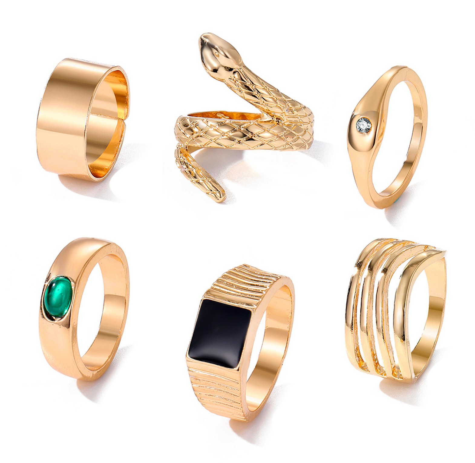 Geometric Alloy Ring Set image