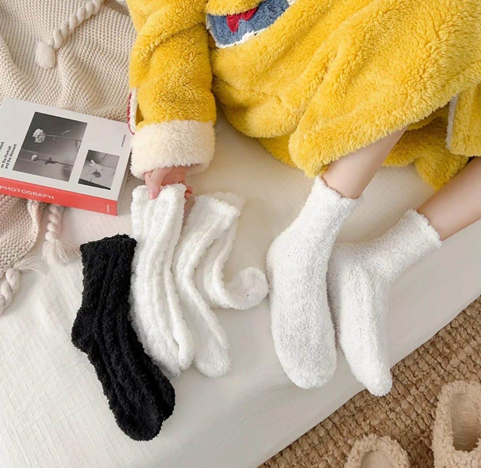 Women Socks Winter Fleece Fuzzy Sock image