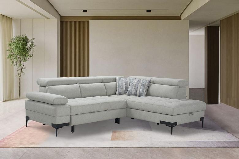 CUBE Fabric Corner Sofa Bed + Storage image