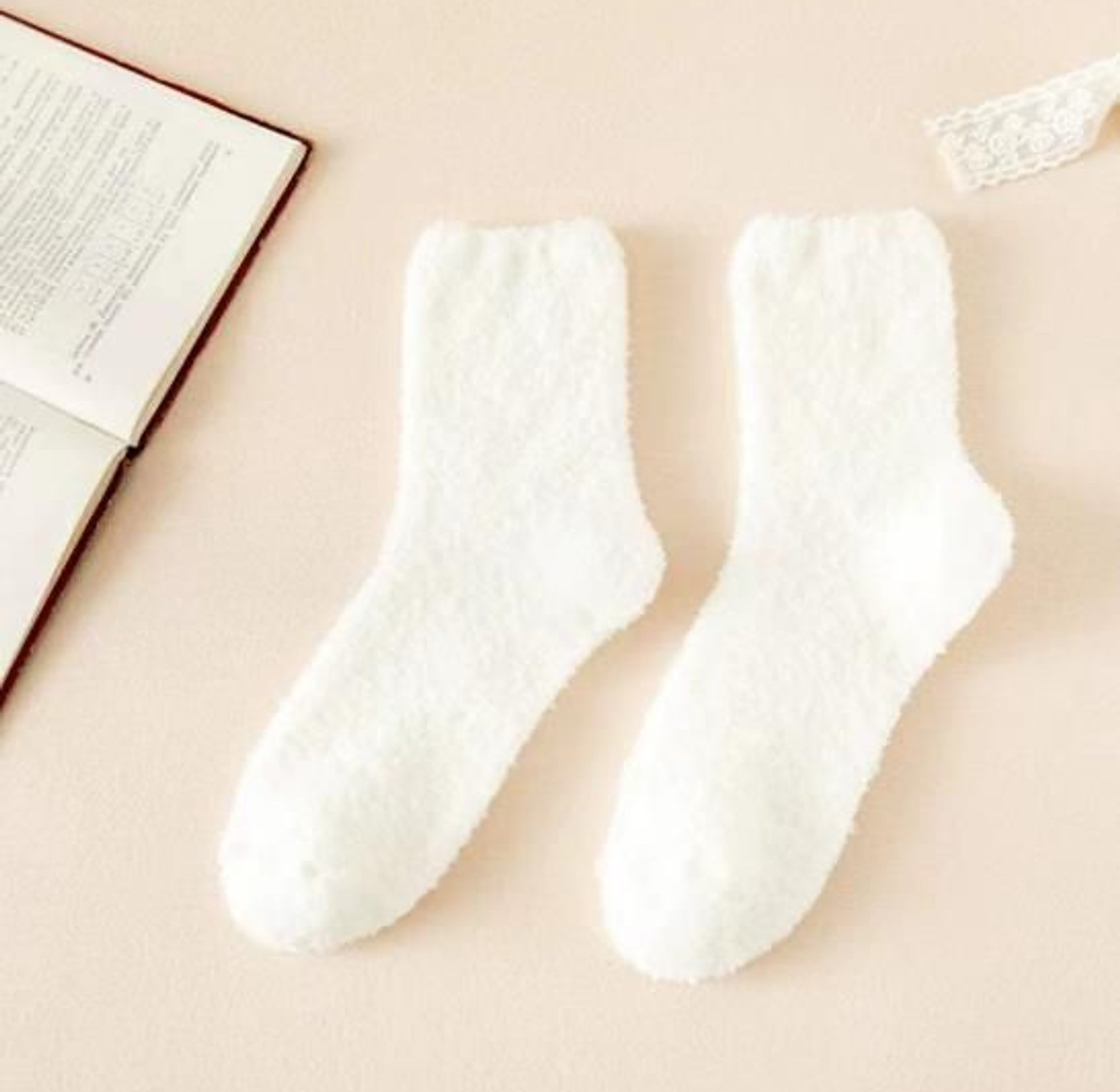 Thickened fleece coral socks image