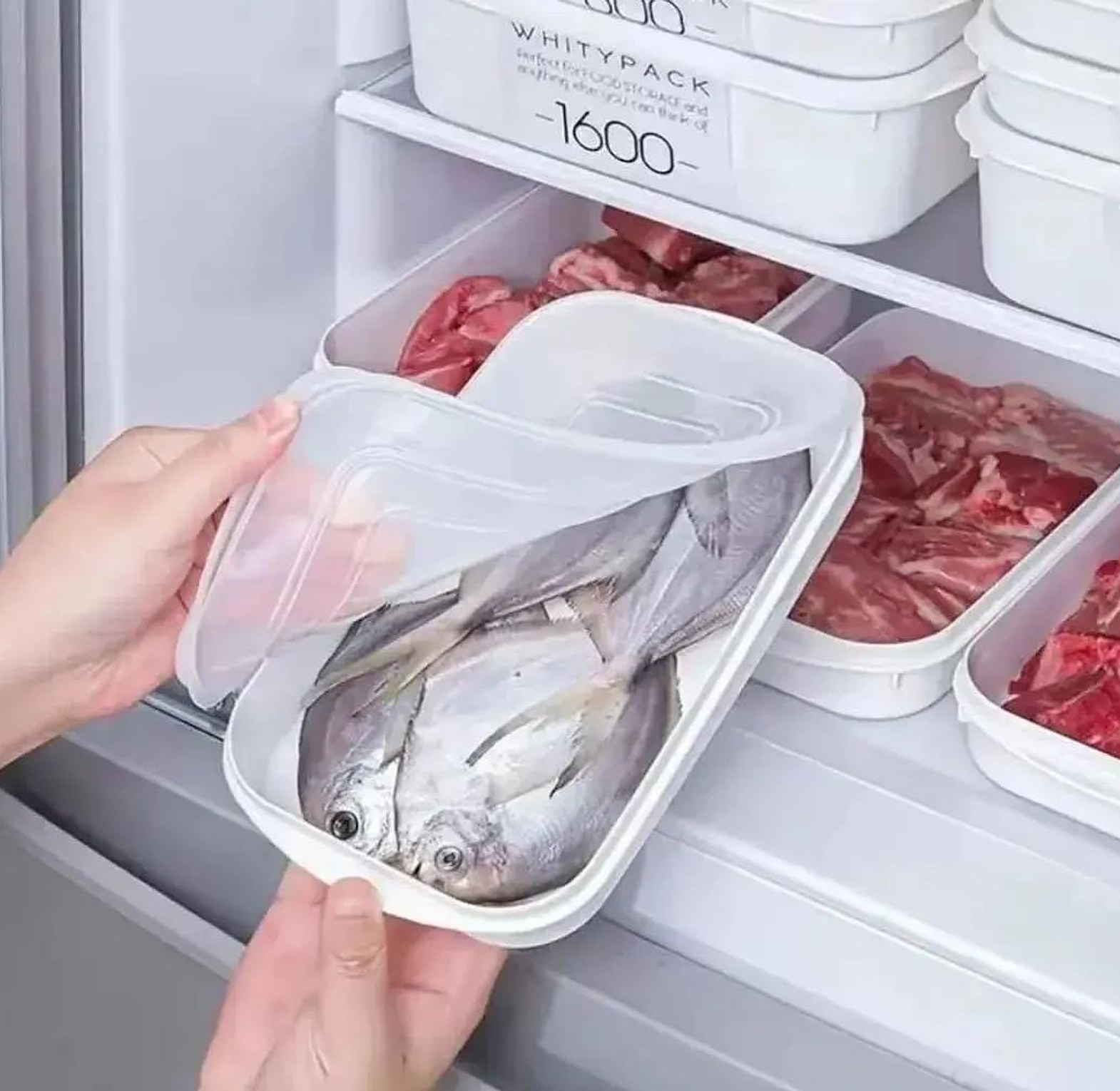 Freezer /fridge stackable food storage containers image