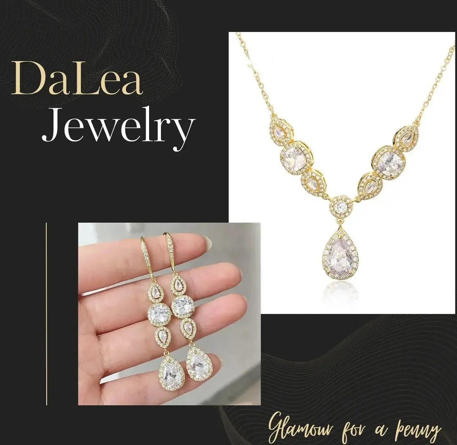 Drop earring & pendant set image