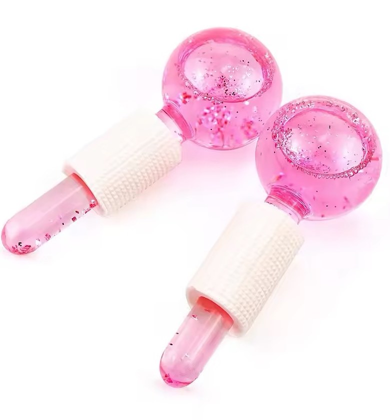 Facial ice globes with glitter image