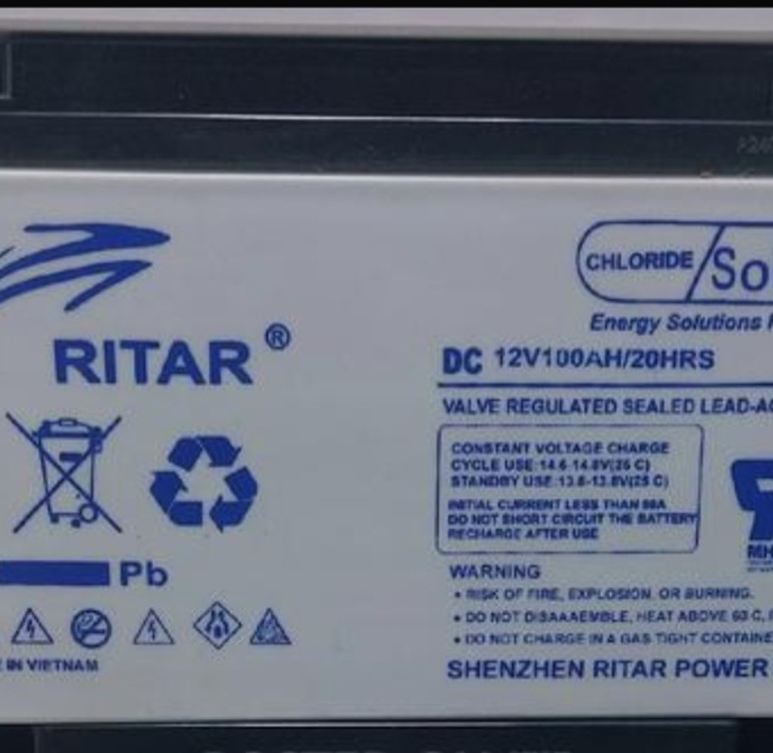 Battery solar Ritar 100ah image