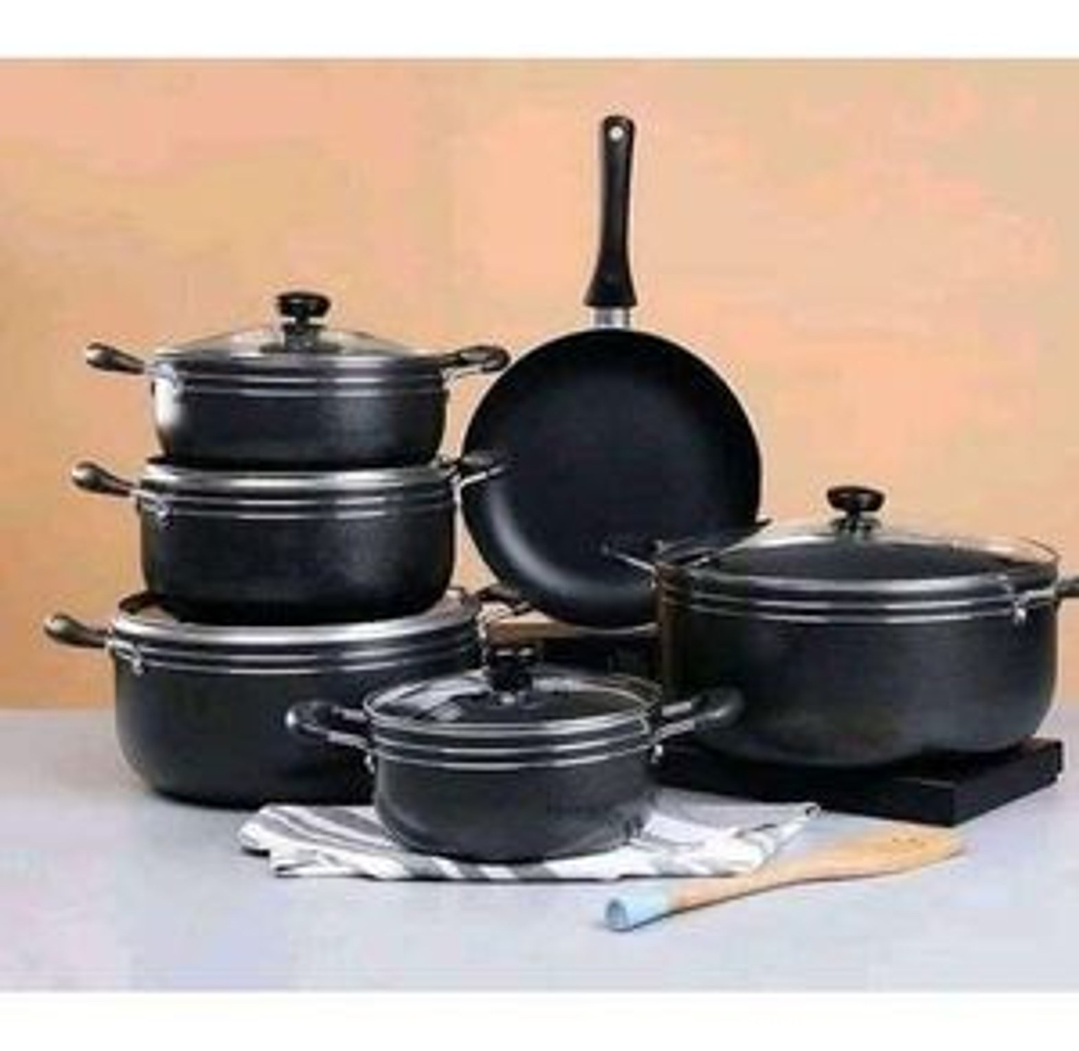 Best Quality Affordable TC Modern Classic Quality Non Stick Cooking Pot With Pan Always Use The Silicon Spoon On Them To Avoid Damage image