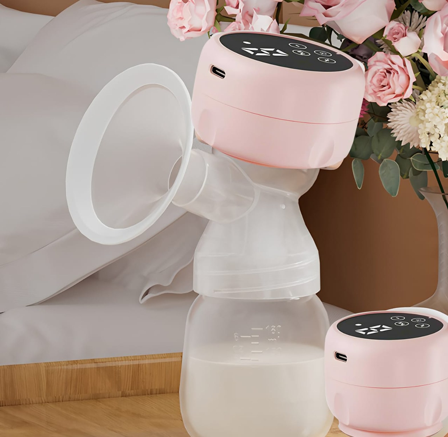 Single portable electric breast pump image