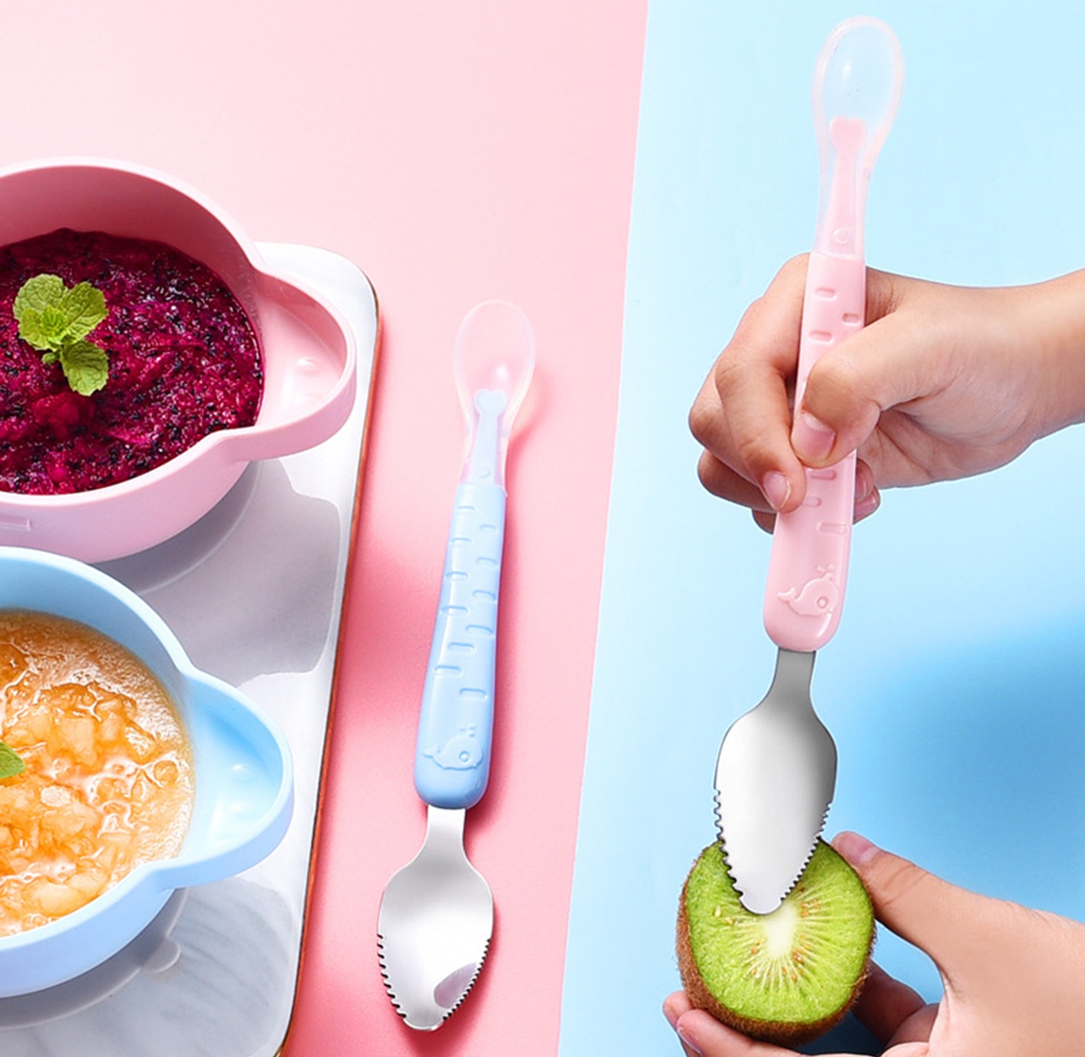 Dual Head Baby Feeding Spoon image