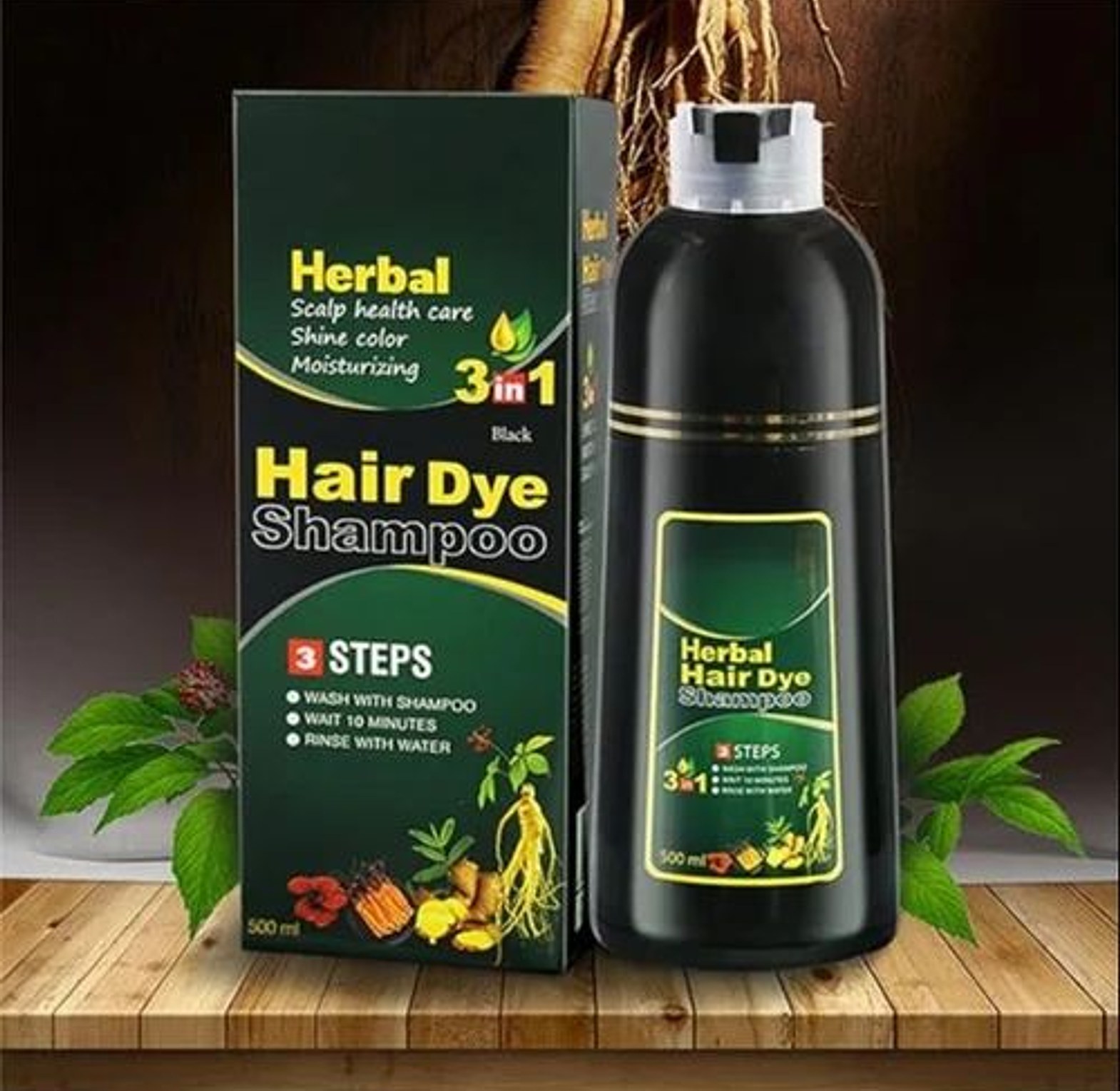 Herbal hair dye shampoo  image