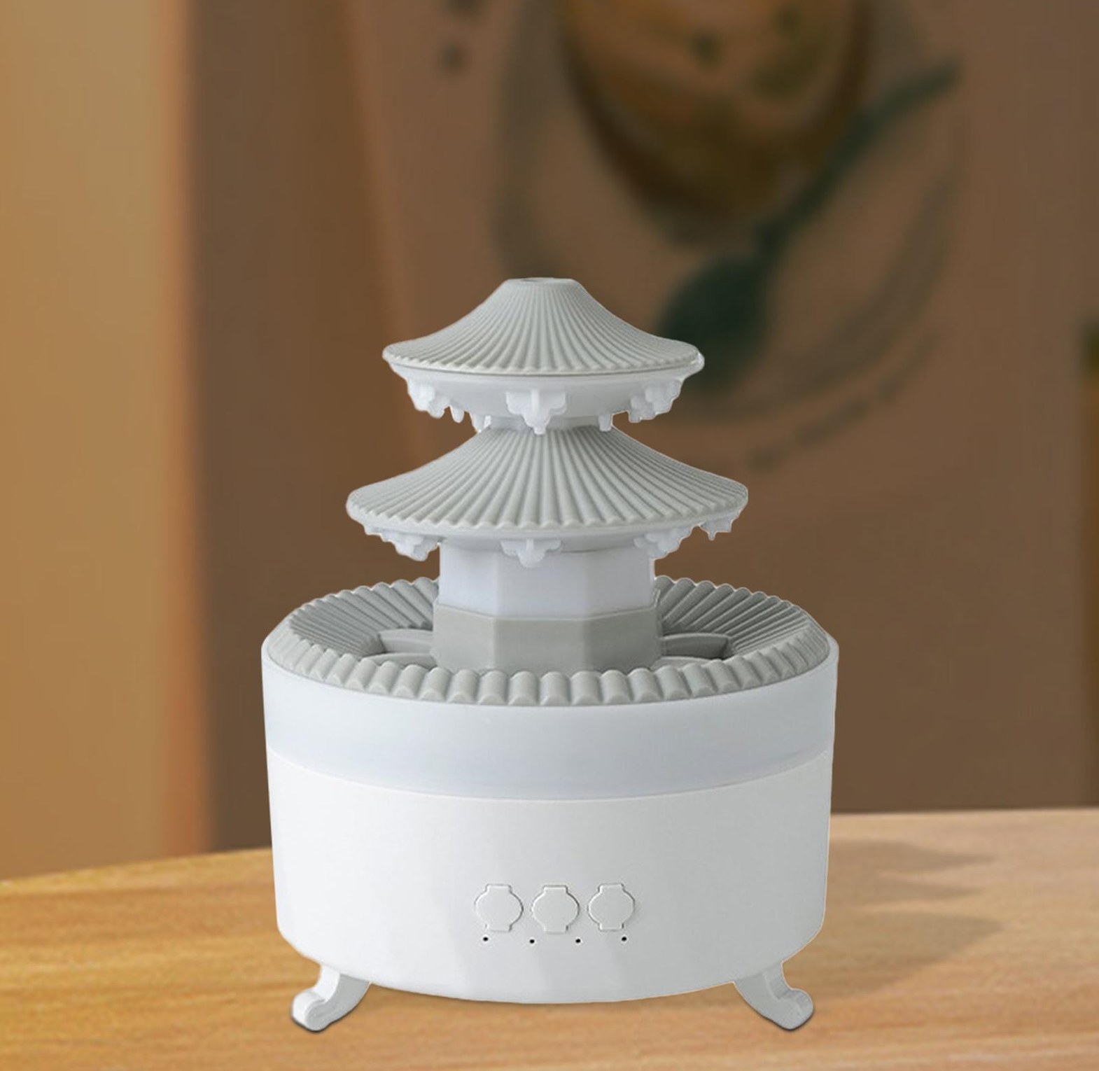 Rain Cloud Air Humidifier and Essential Oil Aroma Diffuser with 6-Color LED Night Light & 350ml Tank image