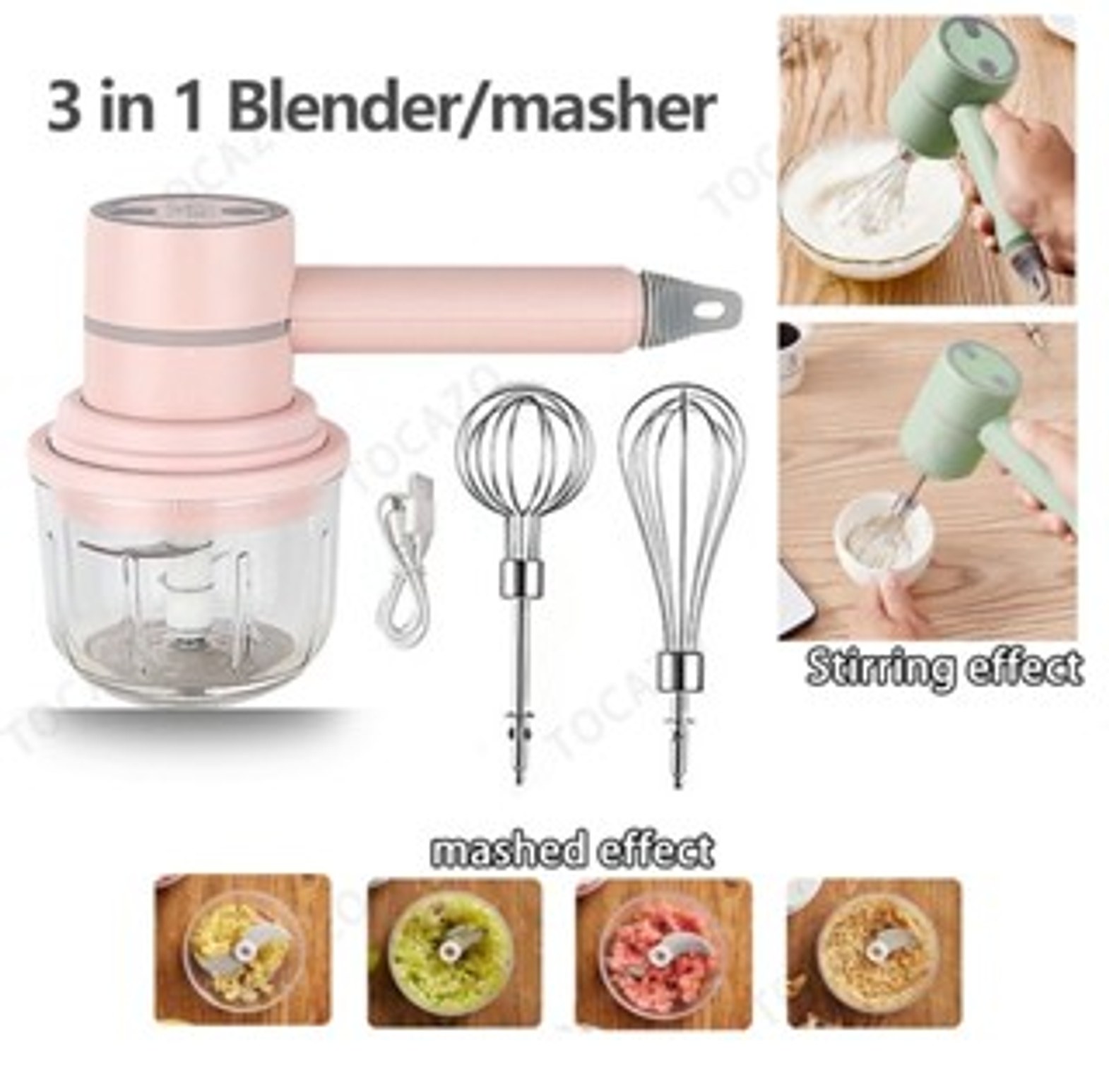 3 in 1 Hand Mixer and Food Chopper or Cutter image