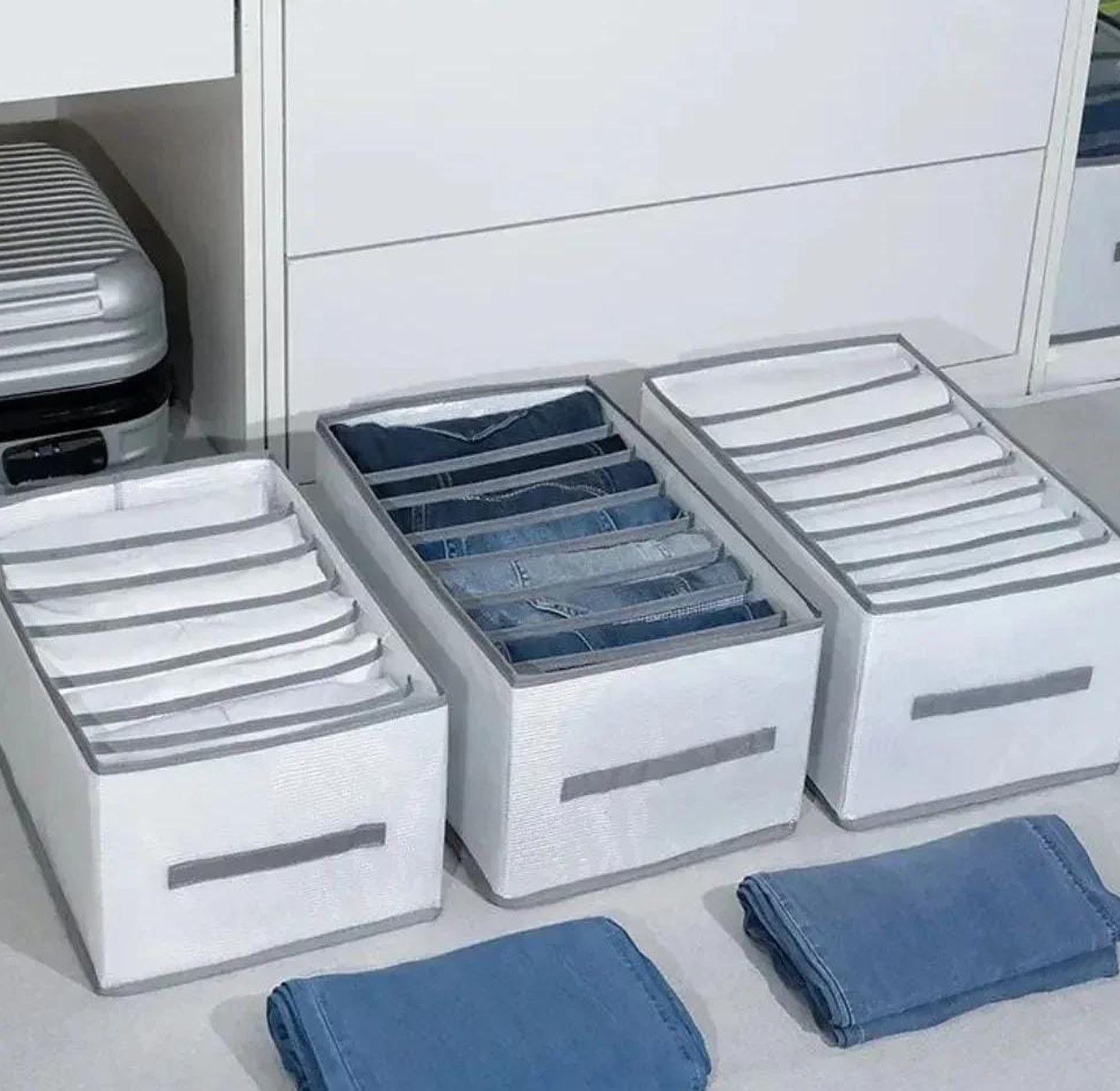 8 grid jeans/cloth  storage organizer  image