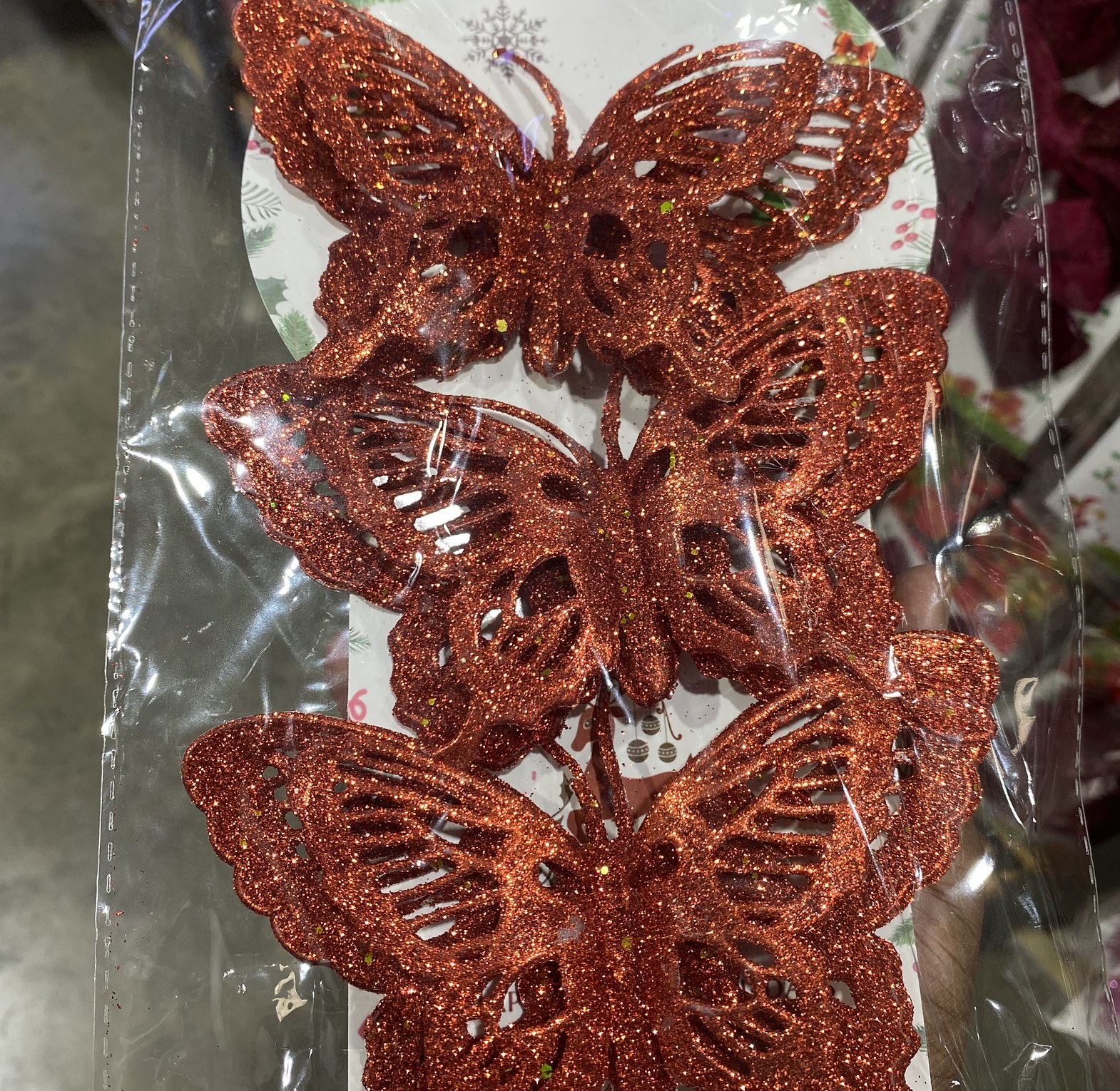 Christmas butterfly decor  image