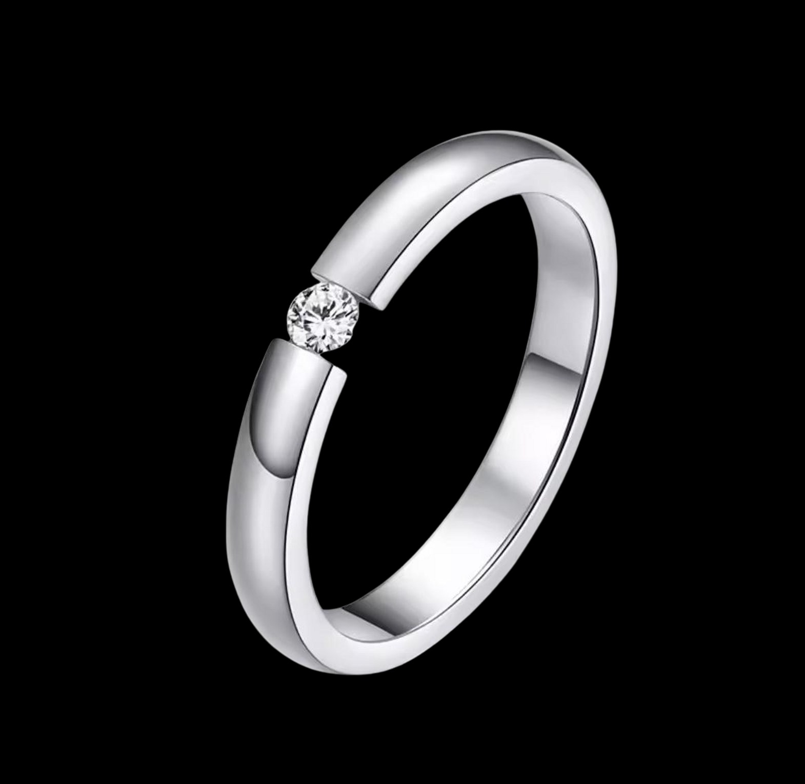 The Classic Soitaire Gold Band Set image