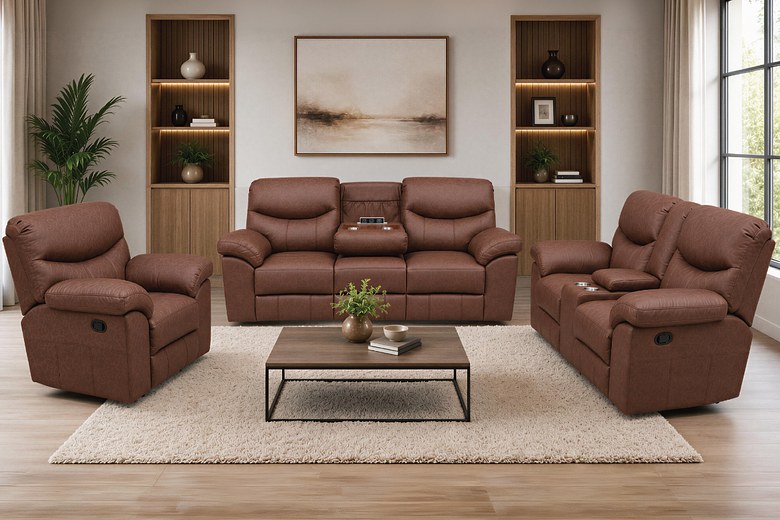 SPENCER 7 Seater Fabric Recliner (3+2+1+1) image
