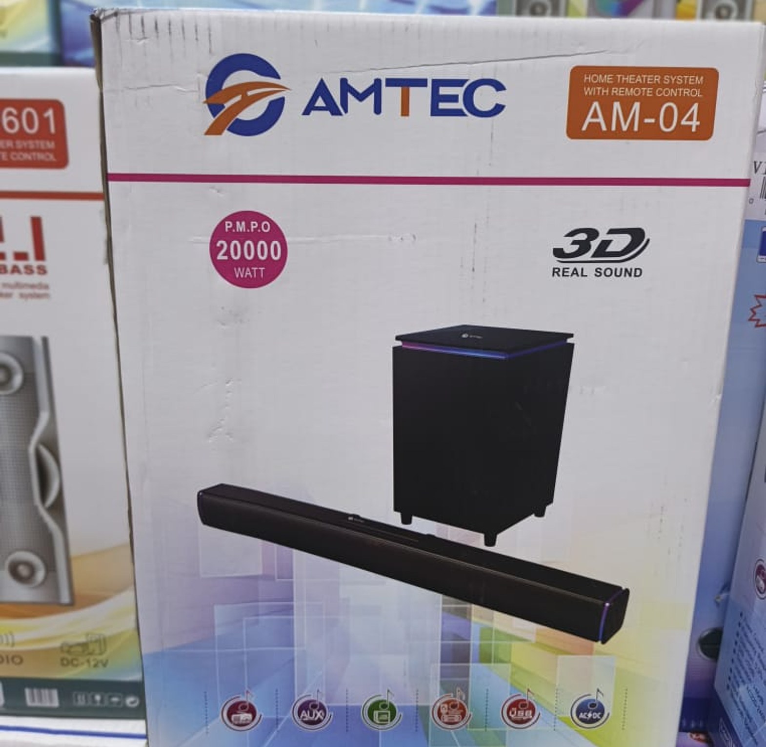 Amtec AM-04 Home Theater System with Remote Control.  image