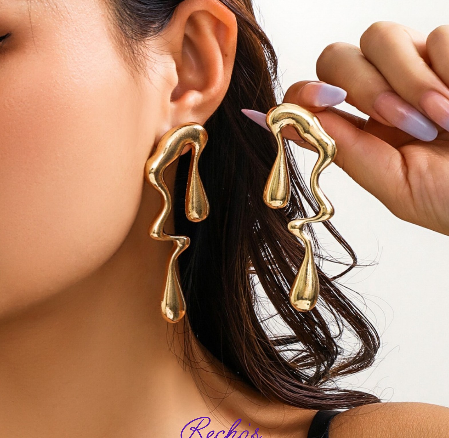 Statement drop earrings  image