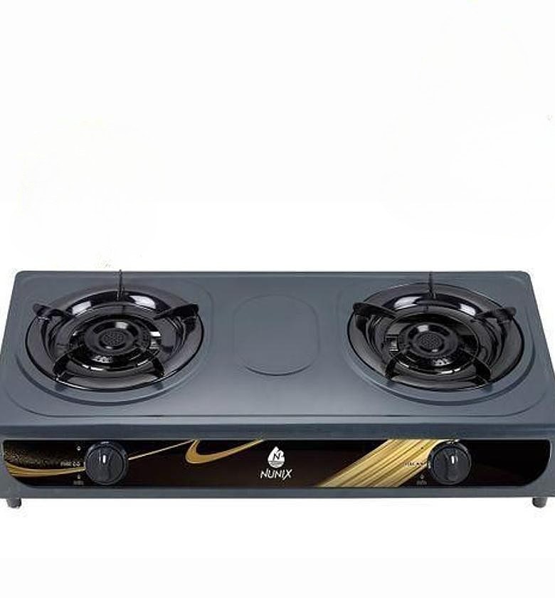 Nunix Two burner auto ignition gas burner stainless top image