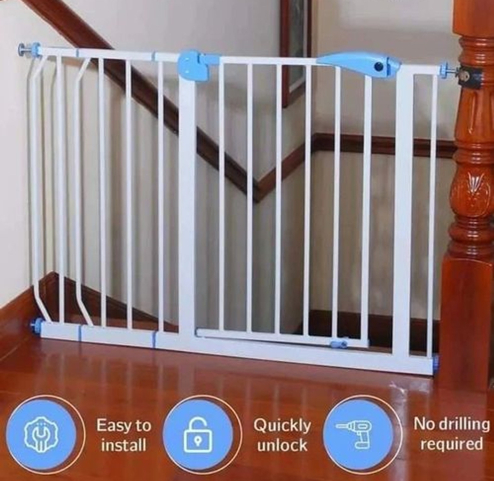 Safety Baby Gate.  Kindly Watch The Video Below Adjustable btwn 76cm to 83cm image
