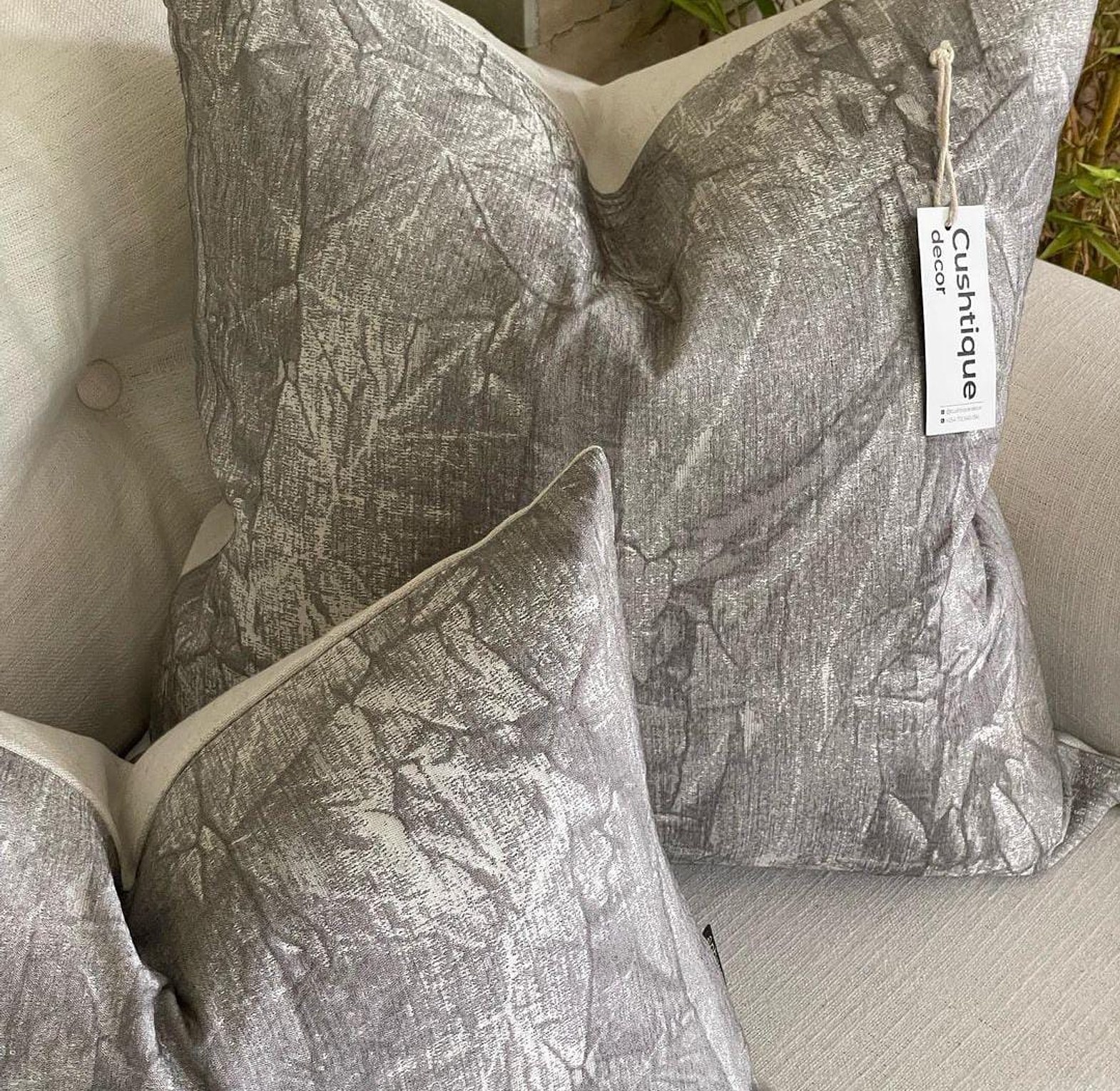 Crushed Gray Cushion image