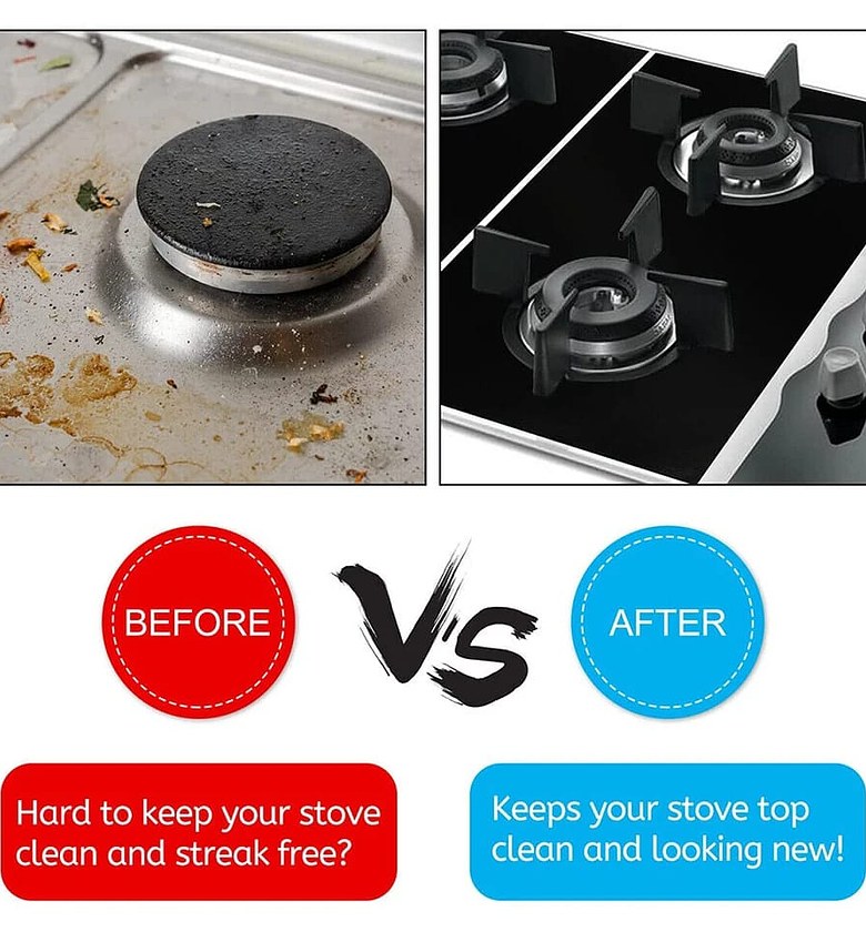 1 Set 5-Hole Gas Stove Pad  Protective Cover  image