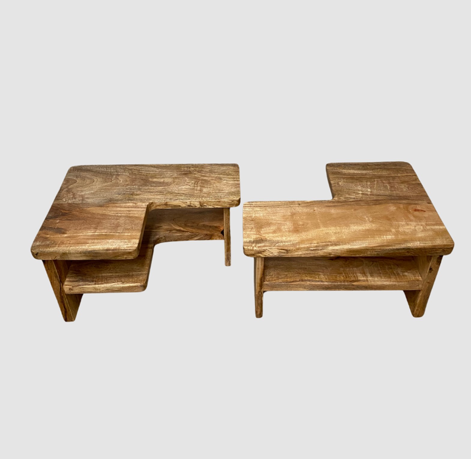 Multi-Level Nesting Wood Tables. image