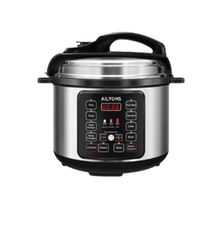 AILYONS LS-A1 5L Deluxe 5L Automatic Electric Digital Pressure Cookers 900W Silver image