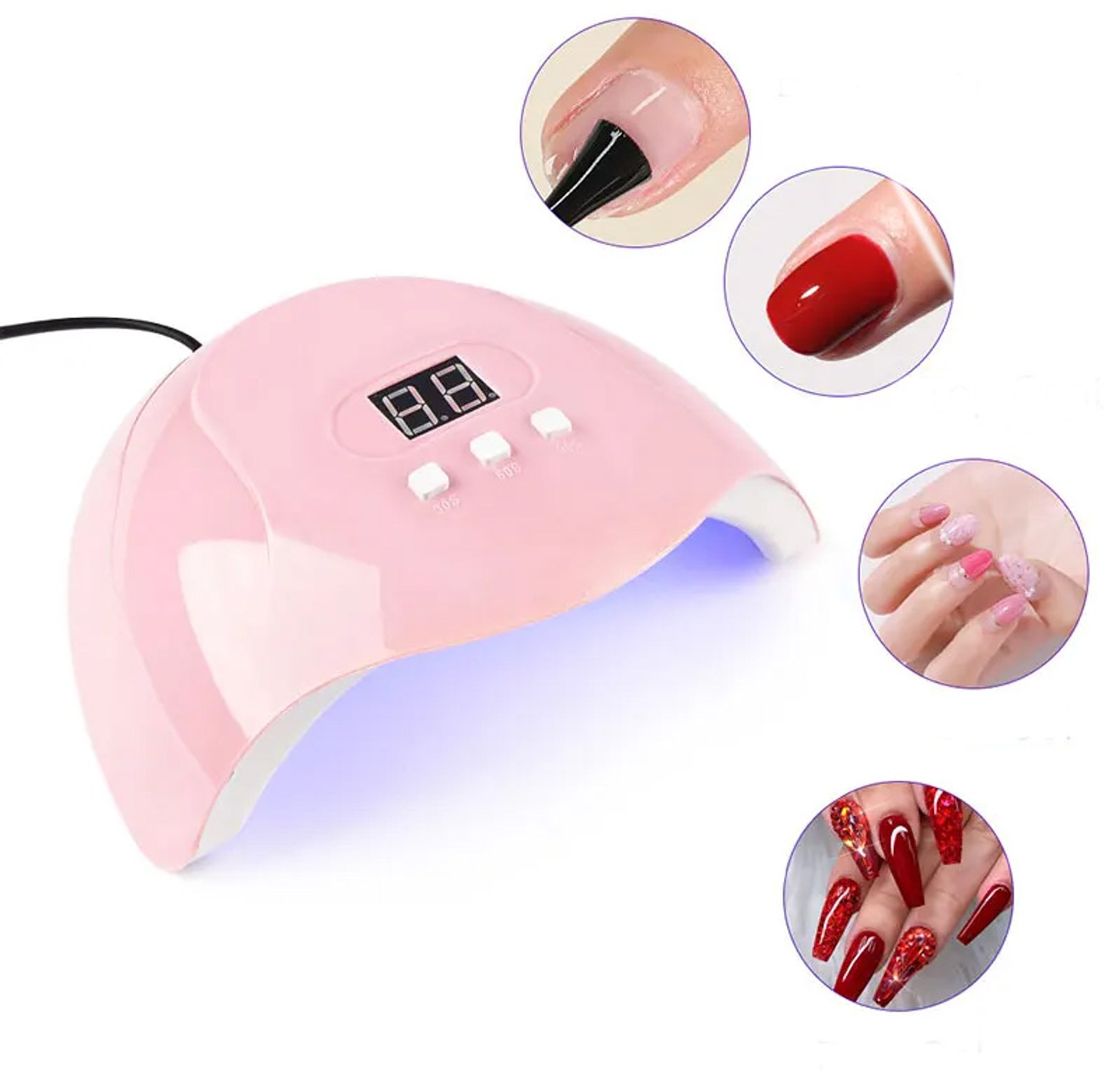 36W UV LED Nail Lamp Professional Gel Polish Dryer with Smart Sensor & 3 Timers for All Gels – Portable Nail Dryer image