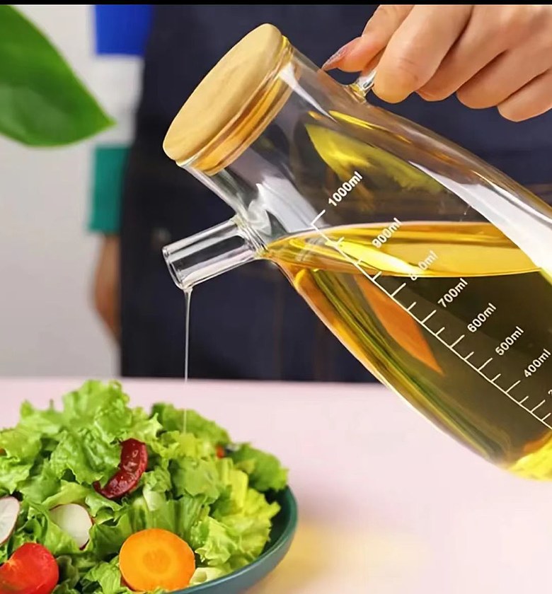 Glass oil jar image