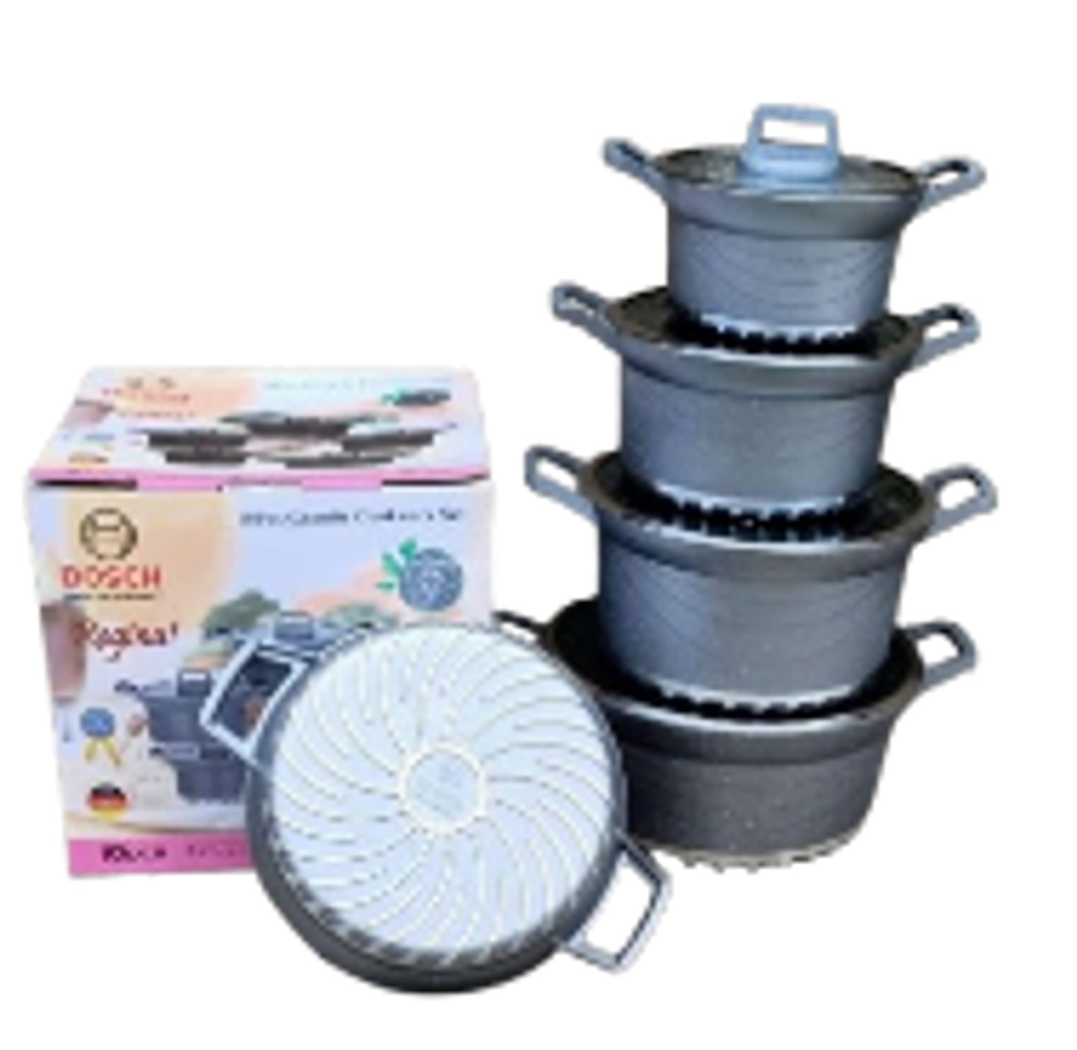 Bosch 10 Pcs Granite Non-Stick Cook Ware Set Pots Sufuria image