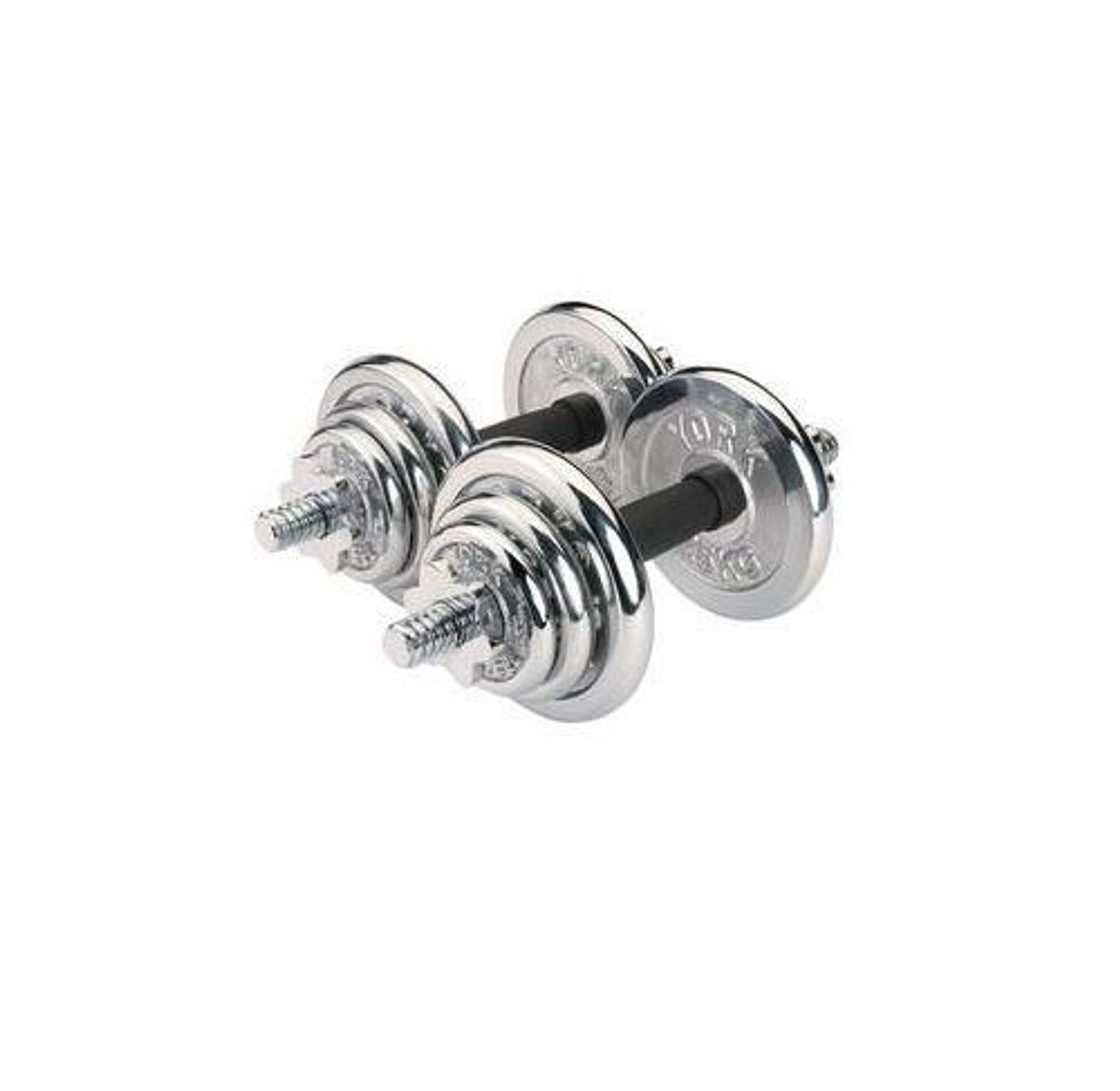 Special Offers. 10 Kg Adjustable Chrome Dumbbells' weight training sets for home/office/gym workout image