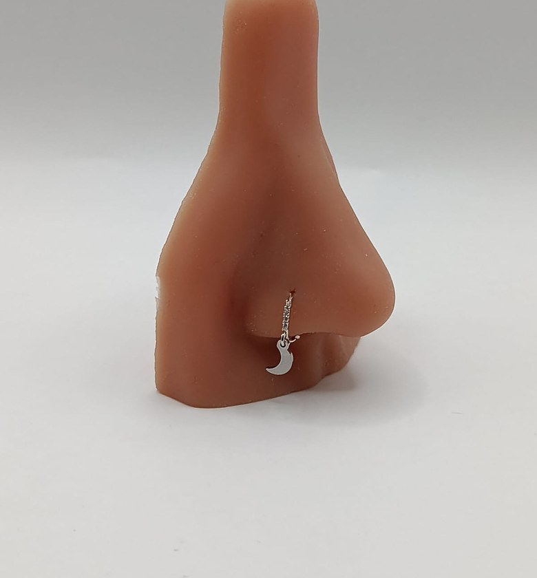 Crescent Moon Nose ring  image