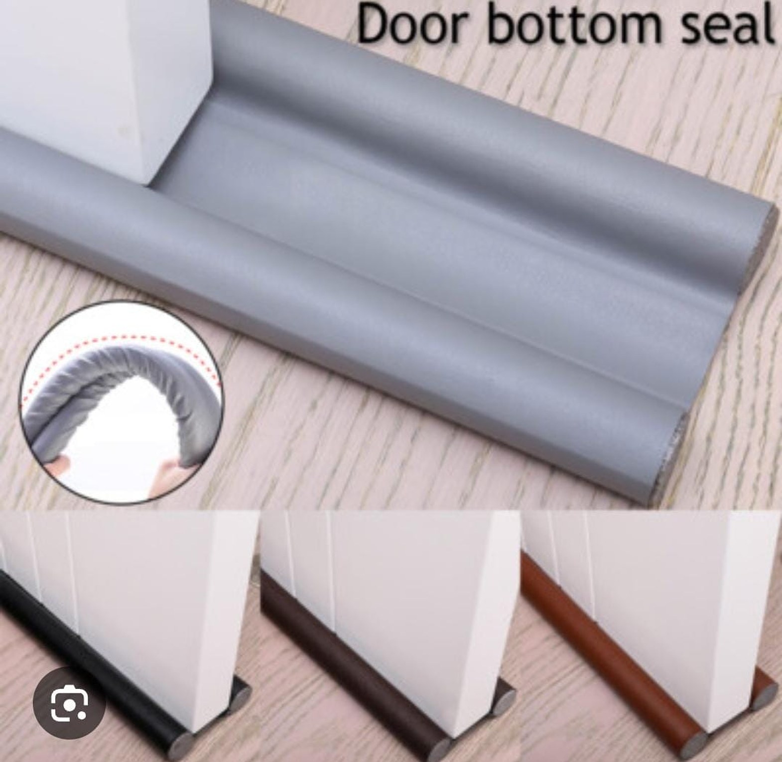 Universal 1-Meter Under-Door Draft Stopper and Weather Stripping Sealer image