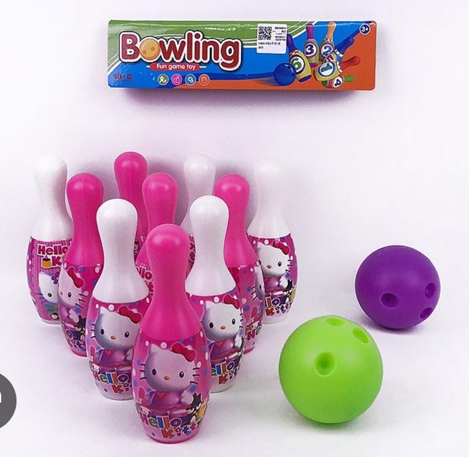 Hello Kitty Kids Bowling Set – 10 Pins + 2 Balls image