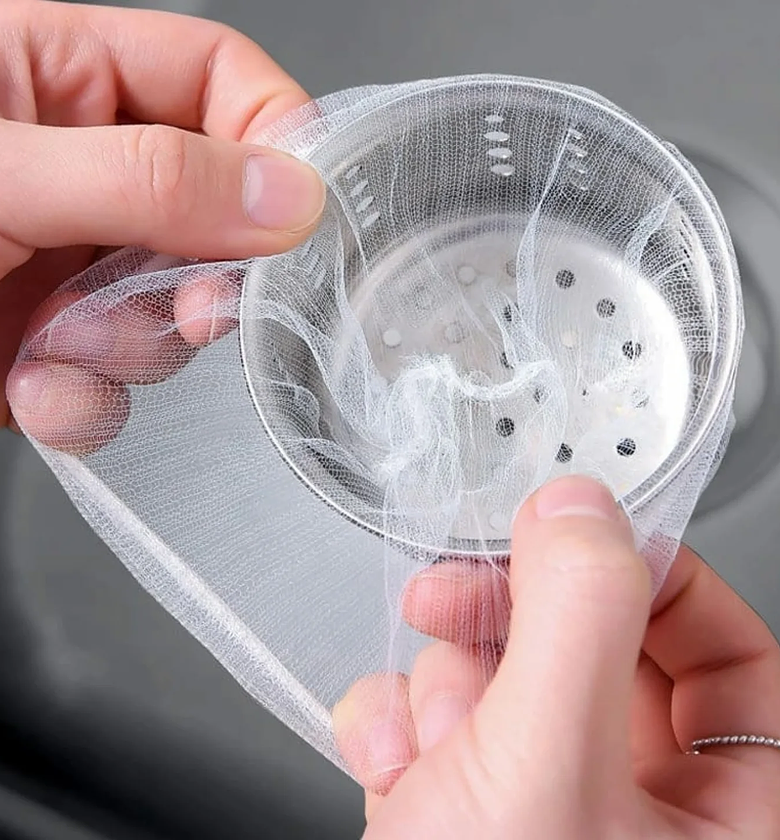100-Piece Set Disposable Fine Mesh Sink Strainer Trash Bags image