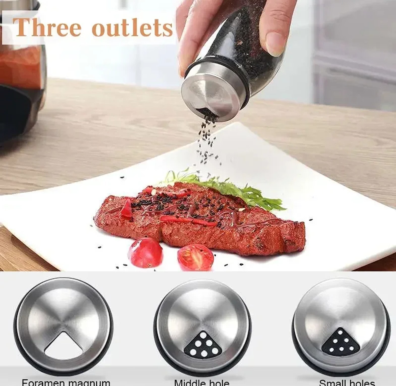 Rotating Spice Rack Set with 6 Glass Jars – Premium Kitchen Organizer & Storage Solution image