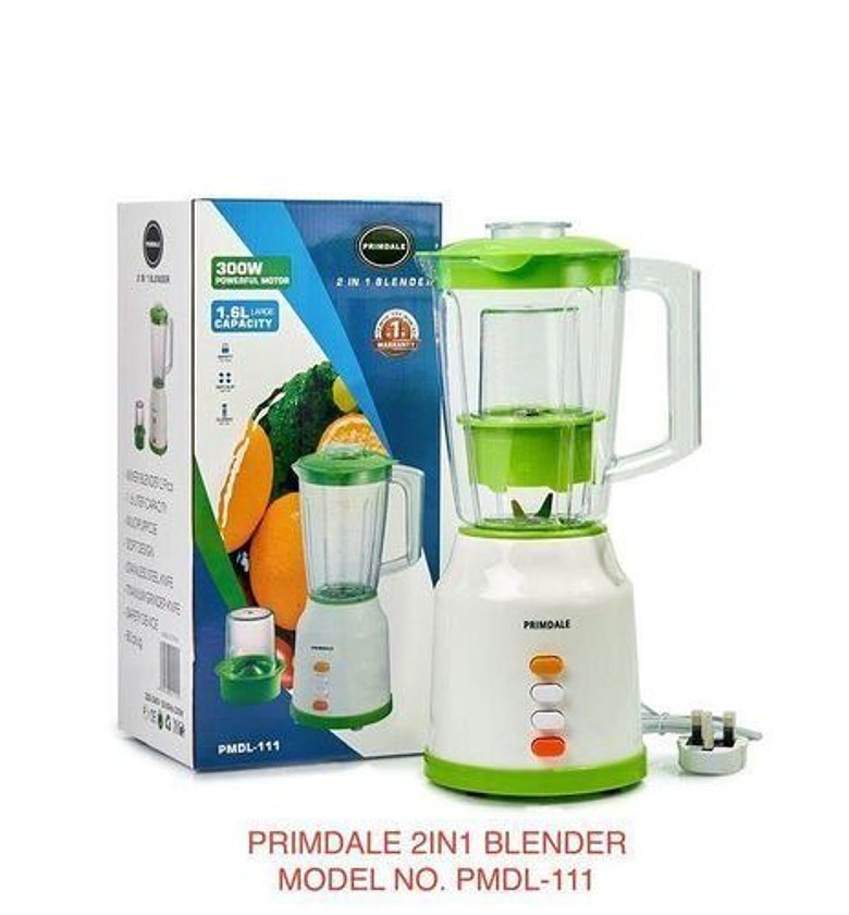 BLENDER. High Quality Long Lasting Primadell 2 in 1 Blender 300 Watts image