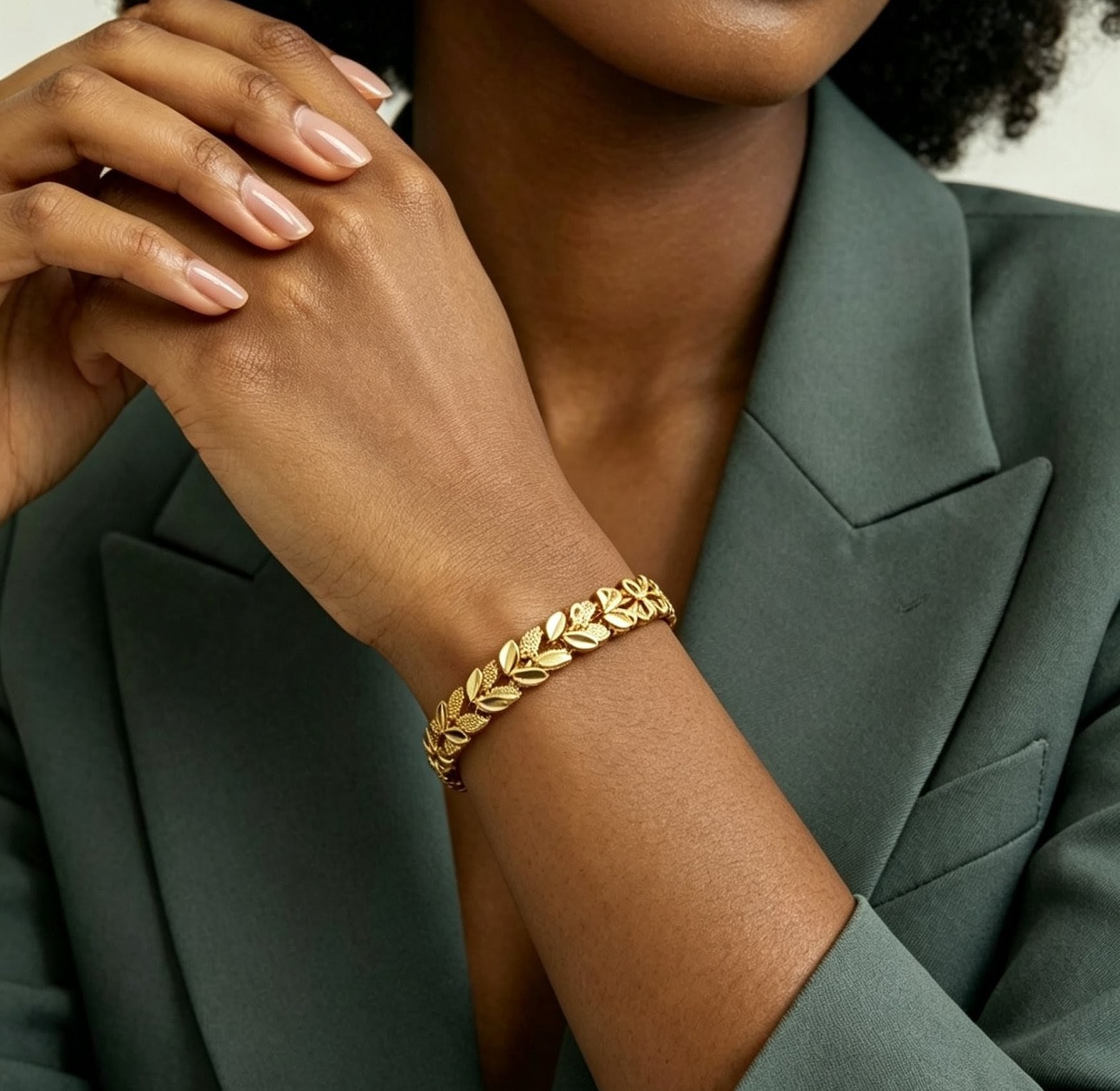 Stainless steel gold plated luxury bracelet image