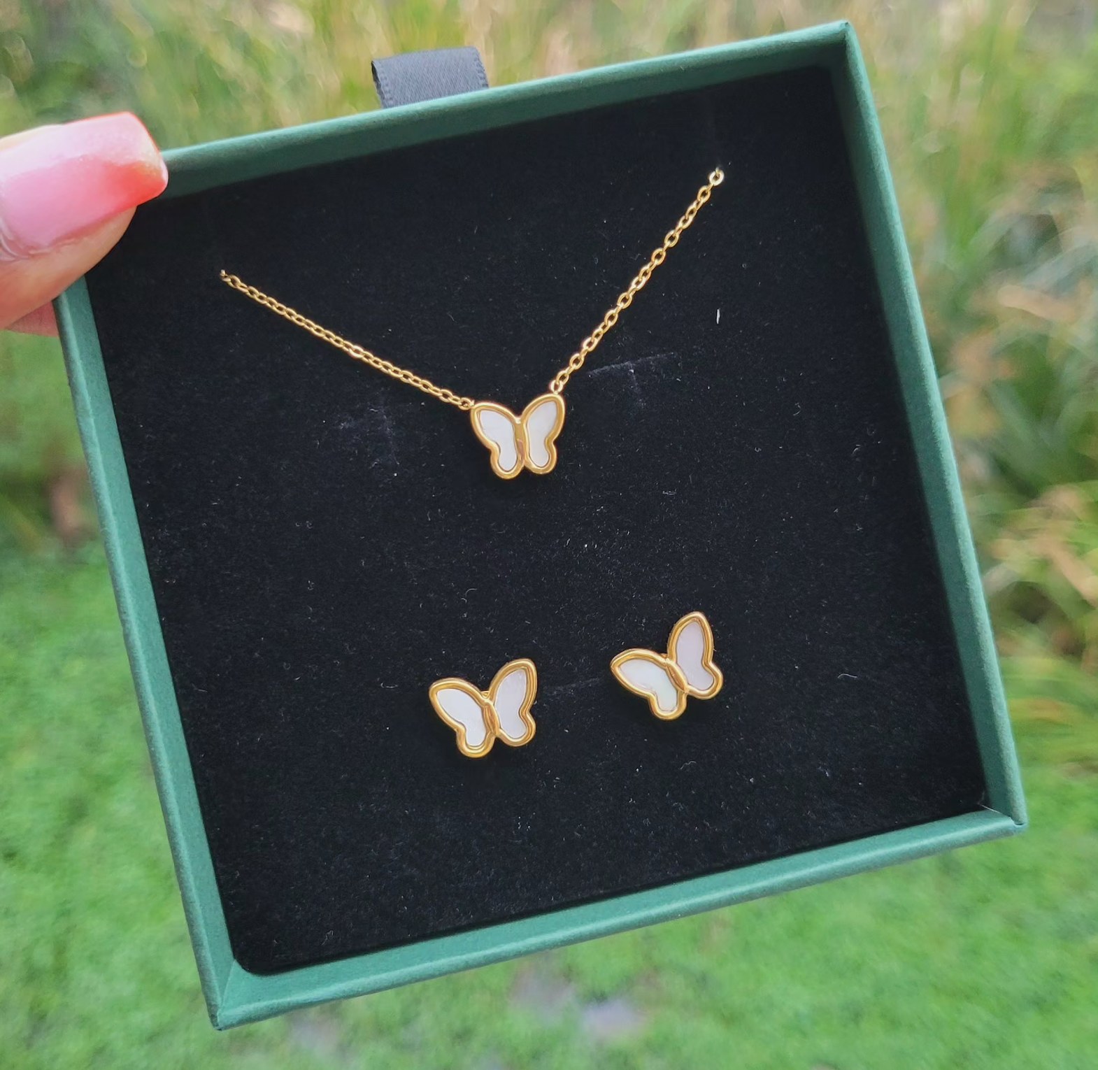 White butterfly set image