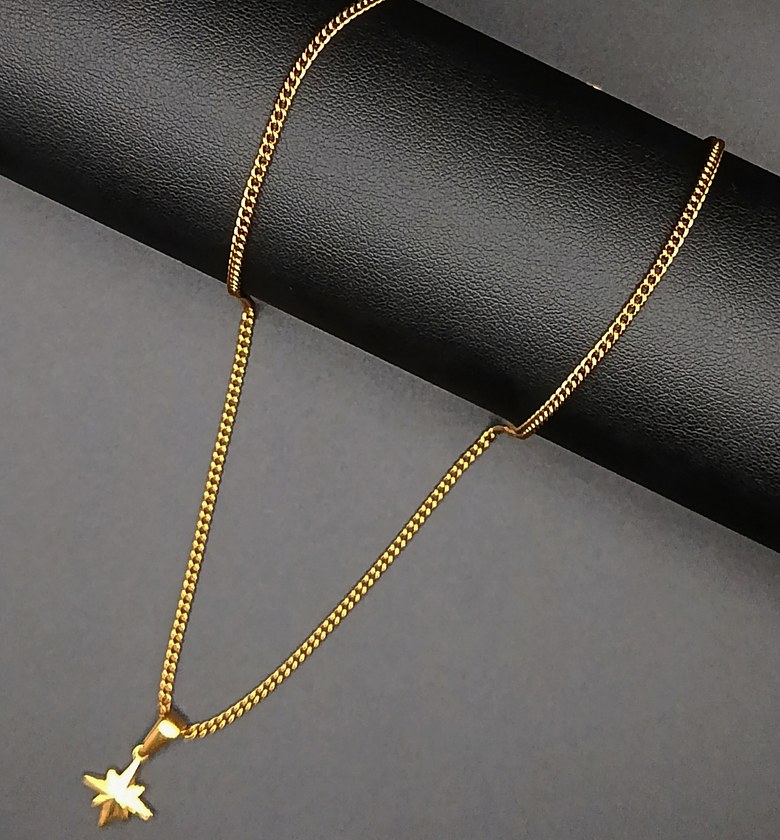 Gold star pendant necklace  image