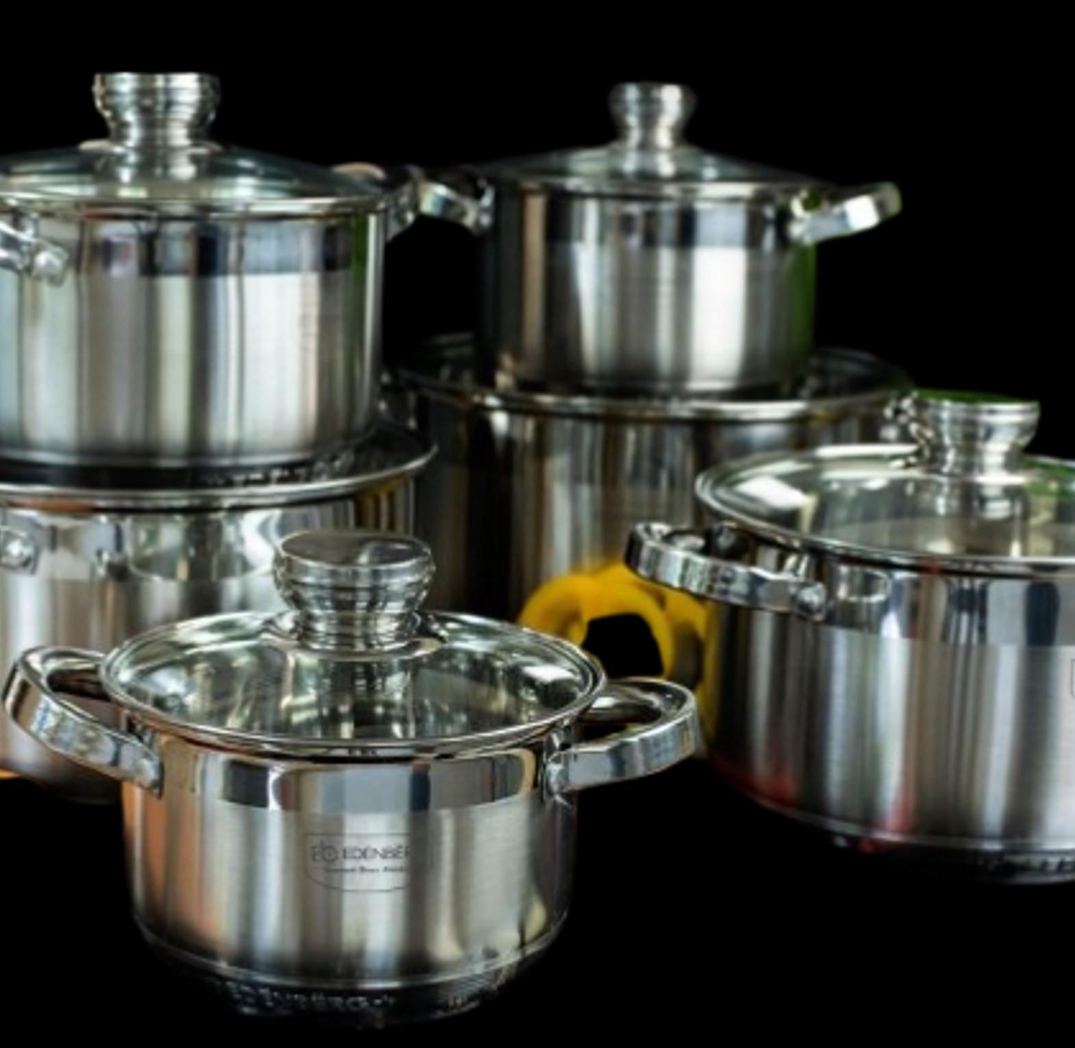 EDENBERG 12pc Edenburg Stainless Steel Cookware image