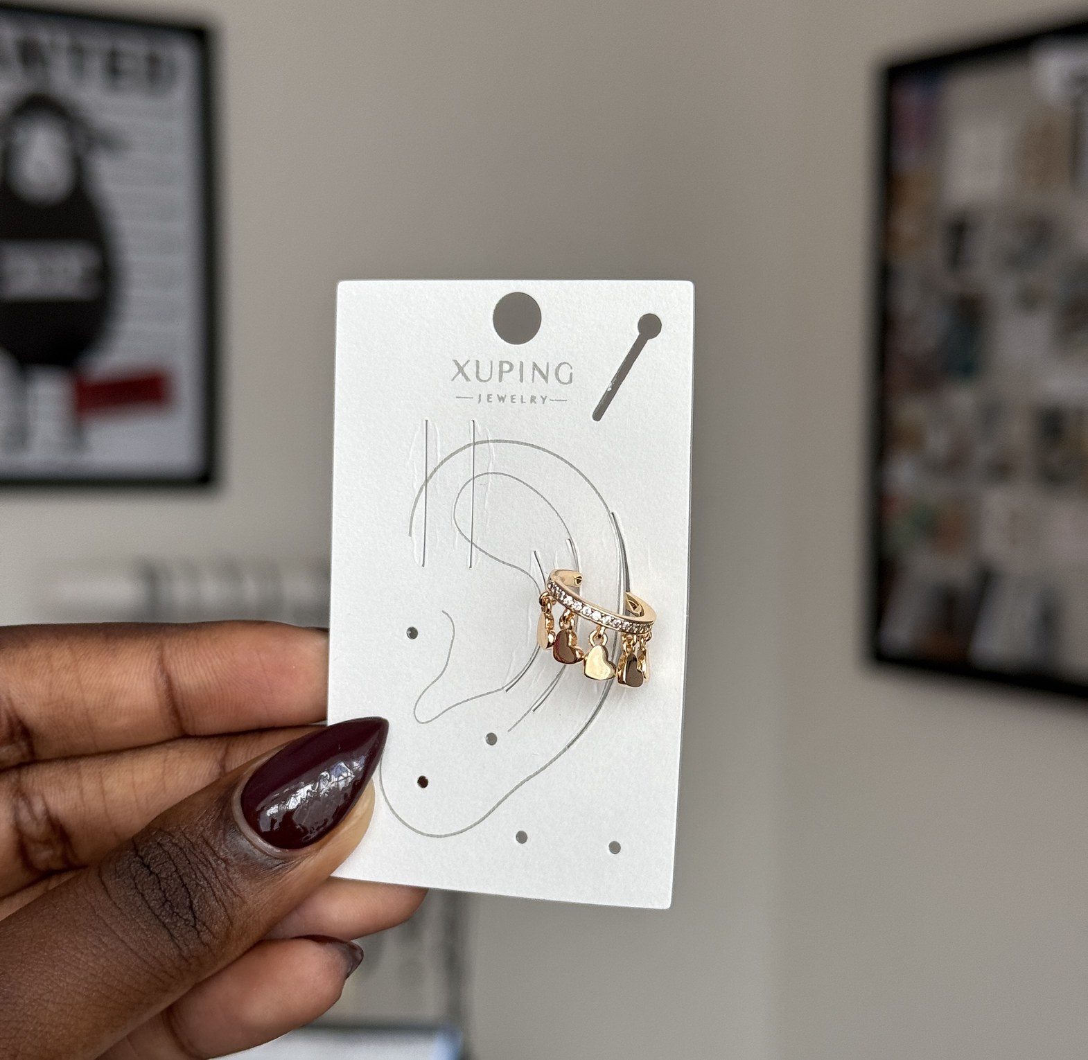 Falling Heart ear cuff image