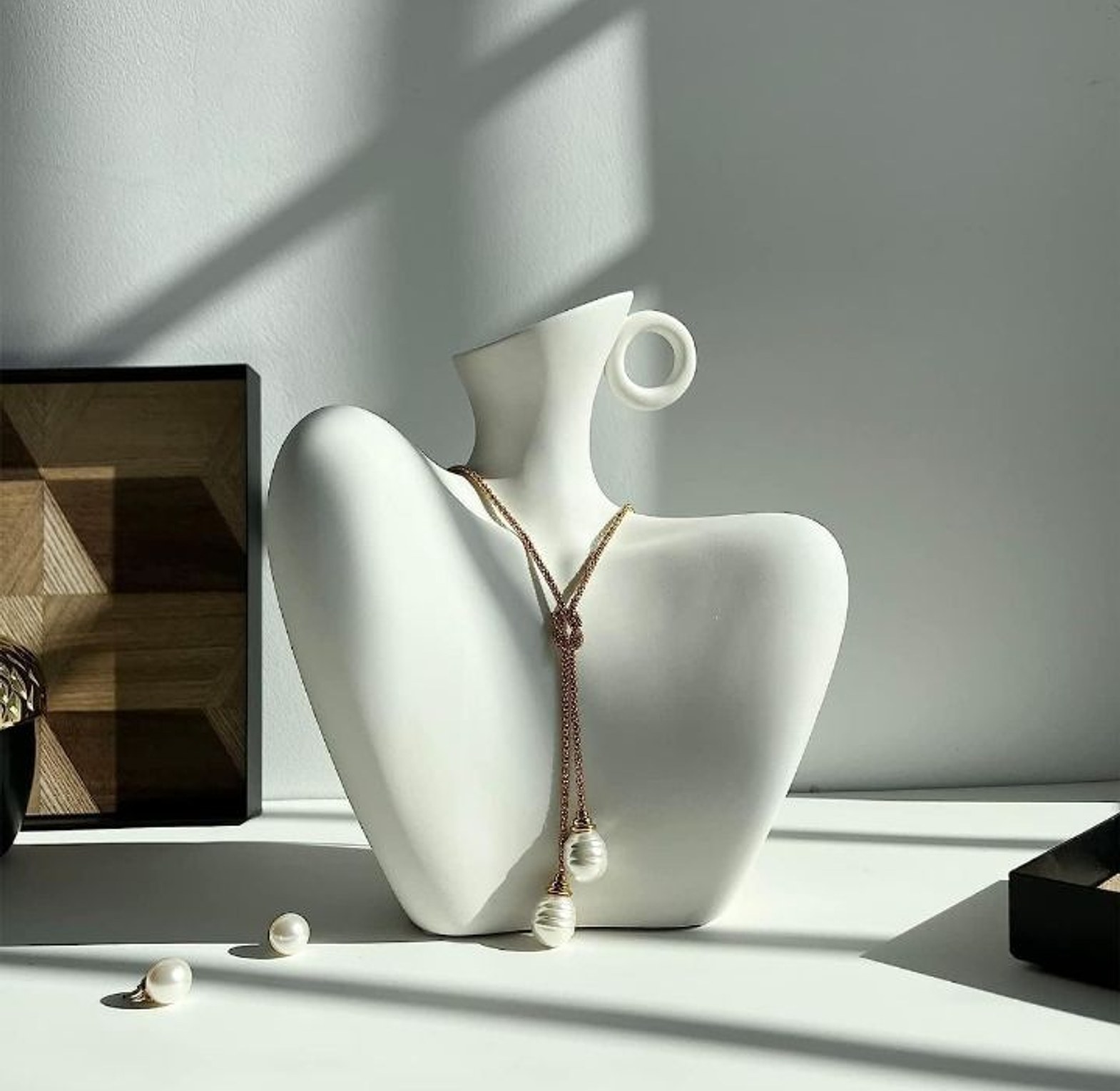 Ivory shaped decor sculpture  image