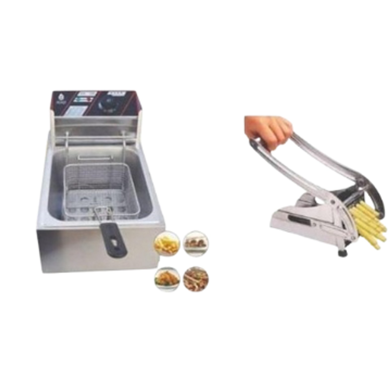 Nunix Electric Deep Fryer Machine - 6L-2500W Plus A Free Chips Cutter image