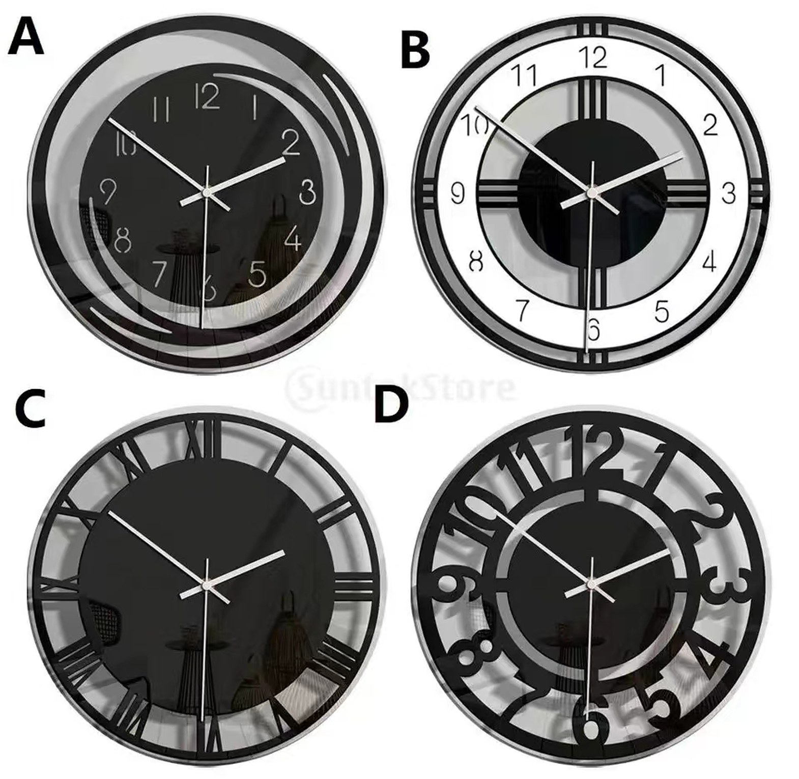 Creative 30cm Acrylic Wall Clock Modern Design  image