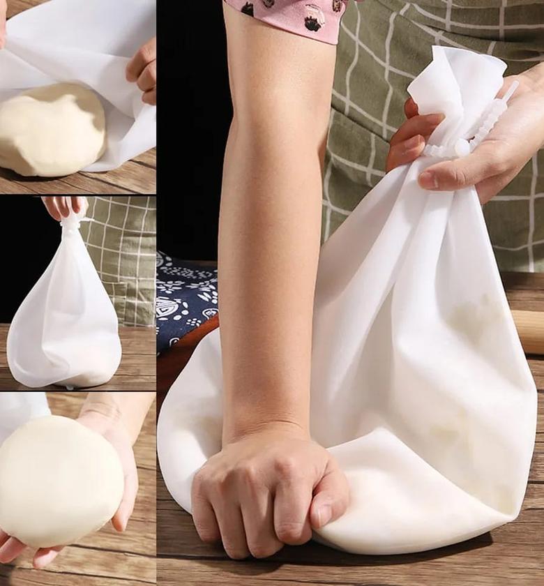 Silicone Dough Kneading Bag for Mess-Free Chapati and Mandazi Baking – Thick Food Grade Reusable Dough Mixer Pouch image