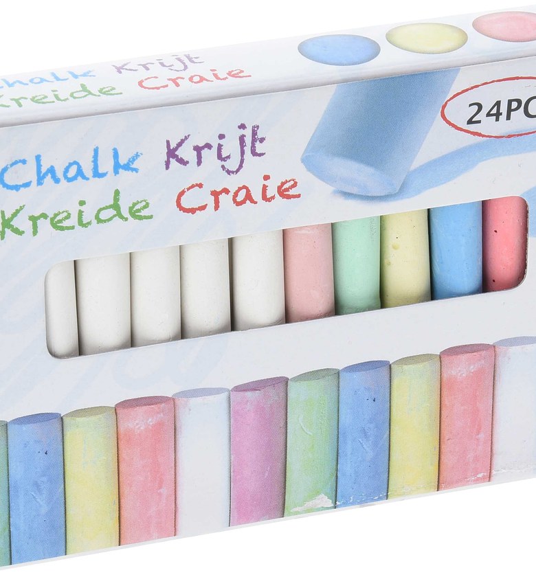 SCHOOL CHALK LARGE 24PCS  image