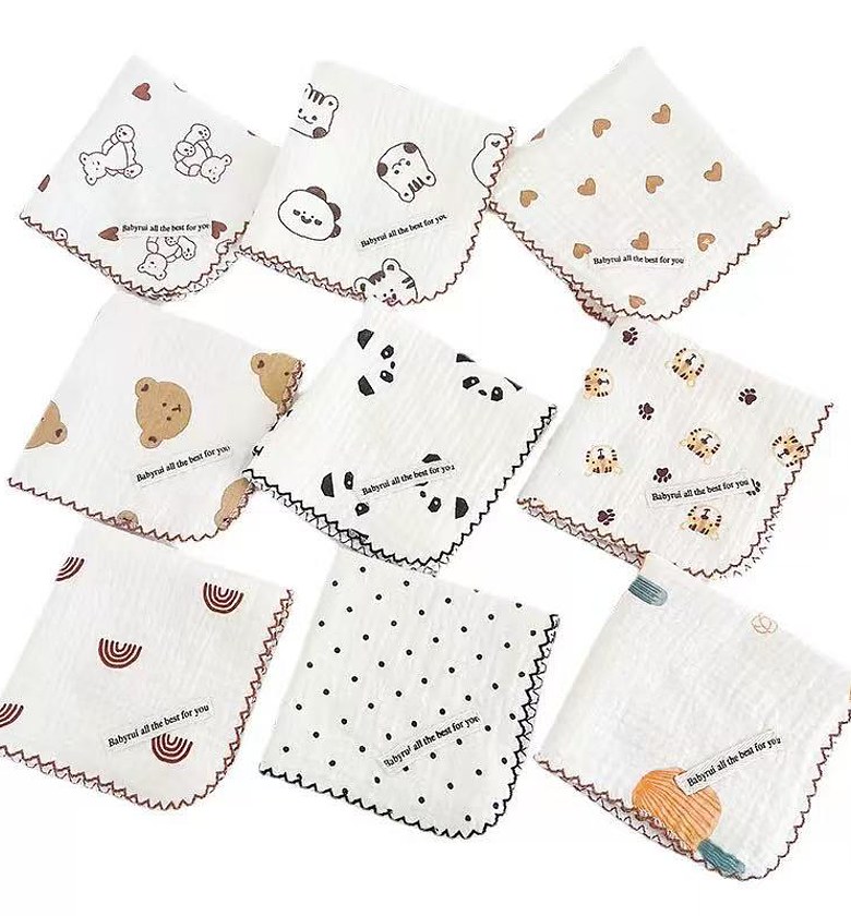 Muslin Baby Handkerchiefs – Assorted Prints image