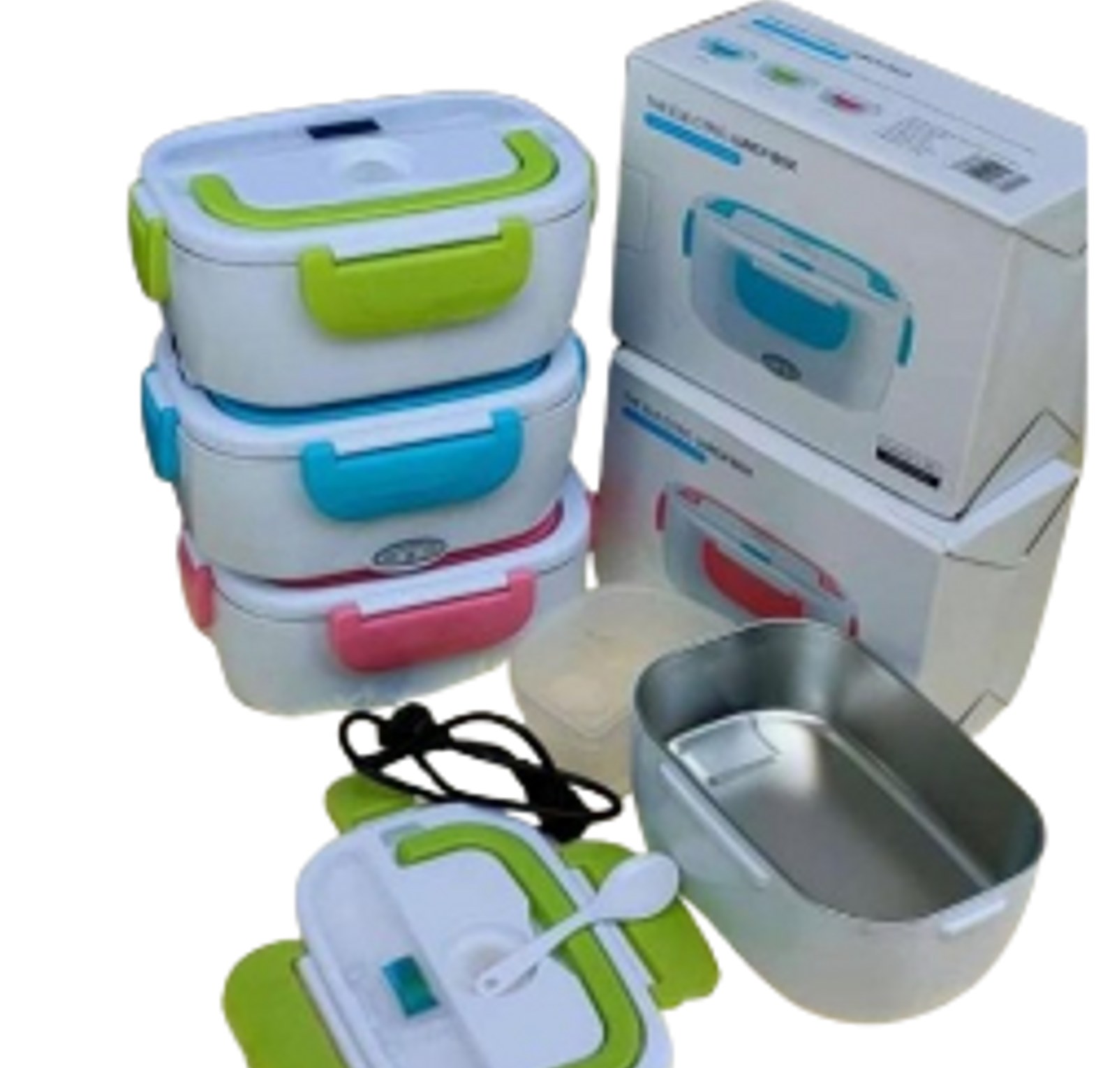 Lunch Box. Electric Portable Heat Lunch Box Food Warmer With Partition image